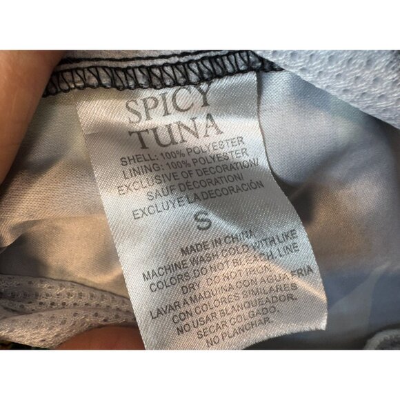 Spicy Tuna Mens Swim Trunks Swimwear Size S Black Tropical Beach Summer Casual - Picture 3 of 13